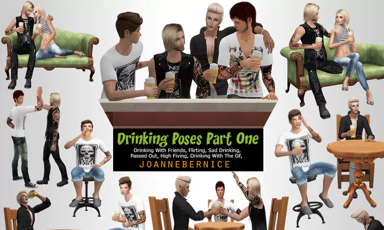 Sims 4 Angry Drunk Crazy Poses - joannebernice