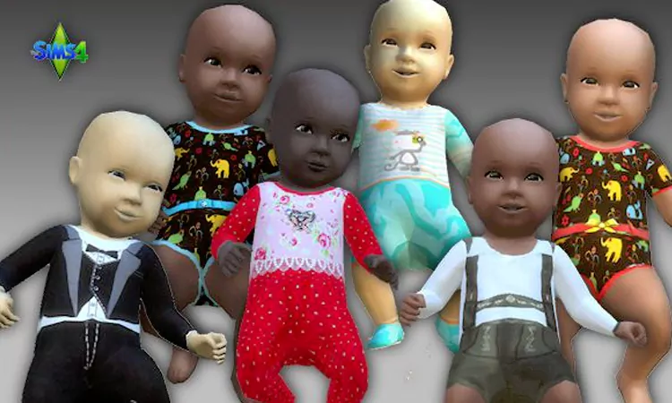Sims 4 Baby Skin and Clothing CC