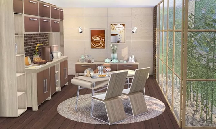 Sims 4 Cafeteria Home - SIMcredible