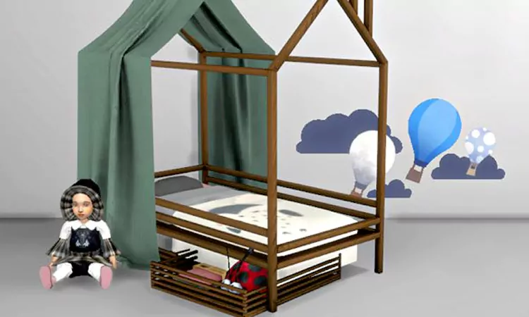 Sims 4 Canopy Toddler Bed