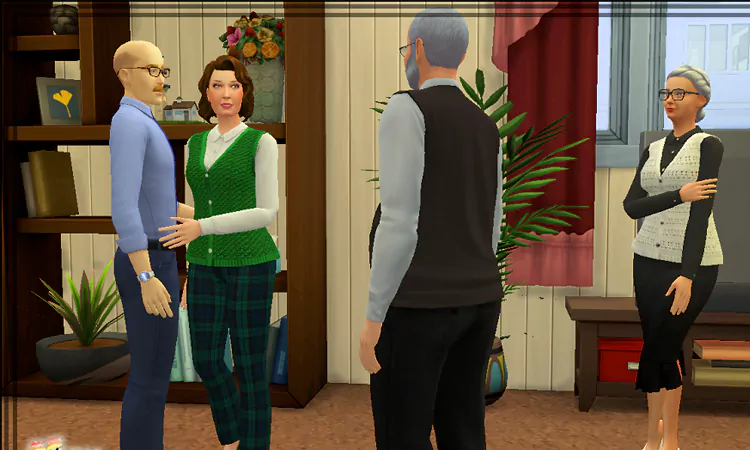 Sims 4 Crocheted Grandma's Vest