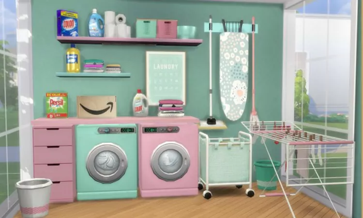Sims 4 Decor Laundry Set