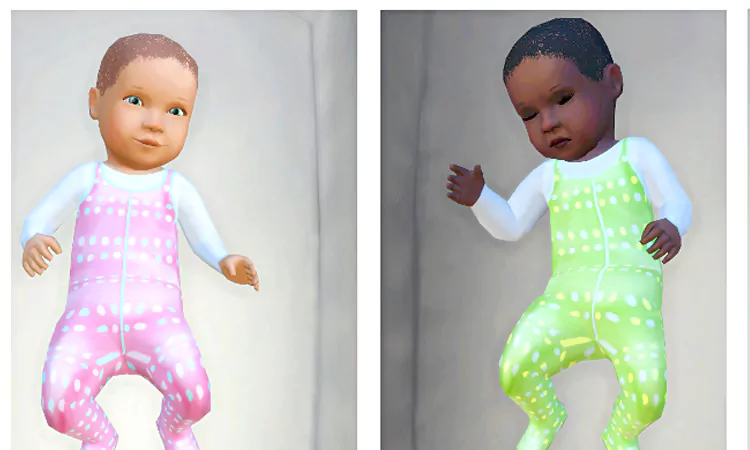 Sims 4 Default Baby Outfits & SkinsSet
