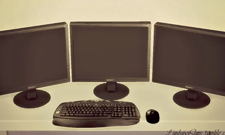 Sims 4 Desktop Computer Triple Monitor