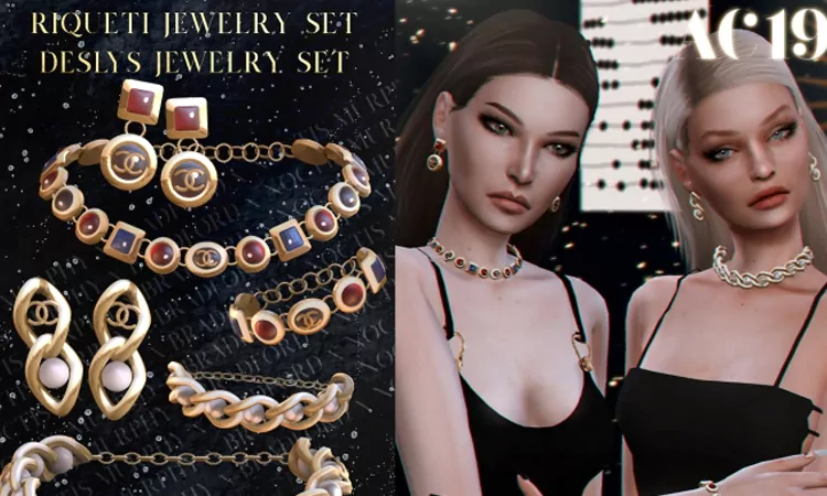 Sims 4 Deslys and Riqueti Jewelry Sets