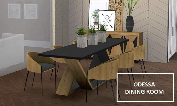 Sims 4 Dining Room Odessa - SimthingNew
