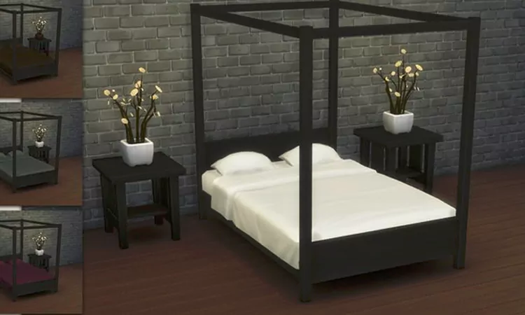 Sims 4 Double Canopy Bed