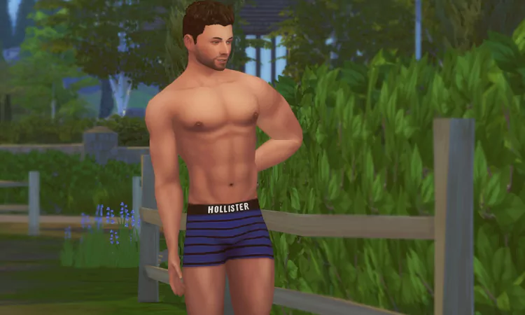 Sims 4 Hollister Male Branded Boxers