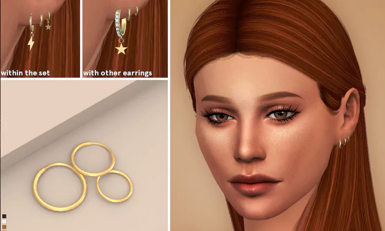 Sims 4 Hoop Bare Earrings