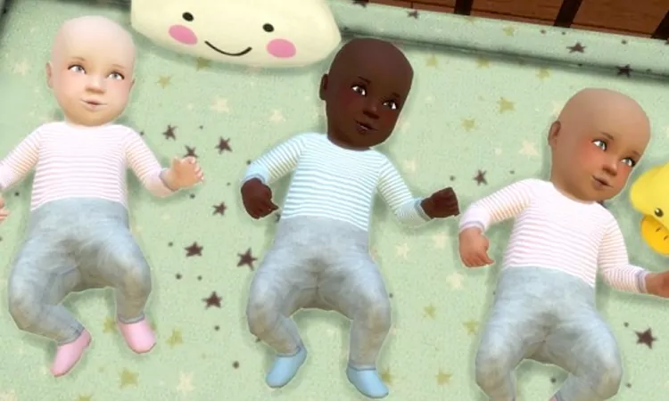 Sims 4 Little Lamb Skins and Build Your Baby