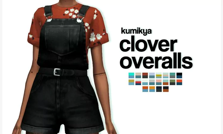 Sims 4 Overalls Clover Outfit