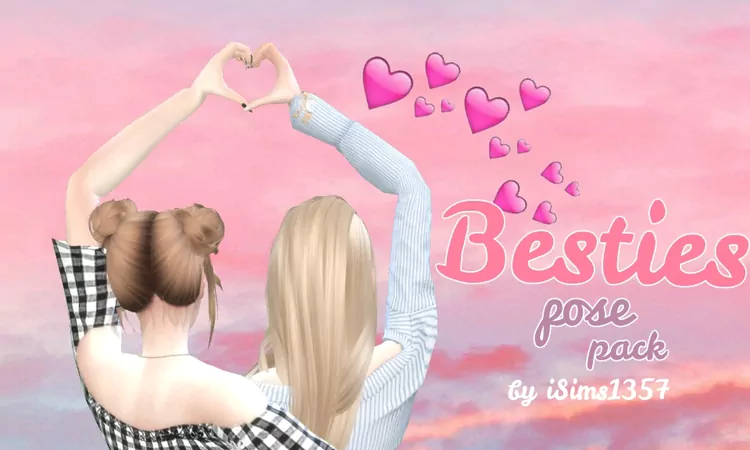 Sims 4 Pose Pack of Bestie's - iSims1357