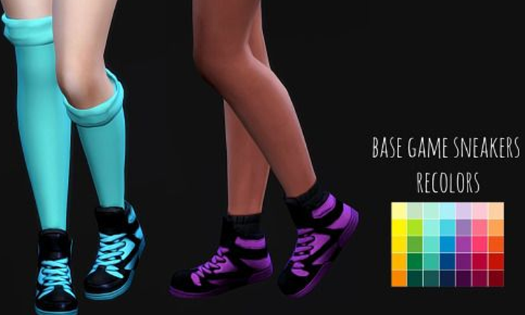 Sims 4 Recolors Game Base Sneakers
