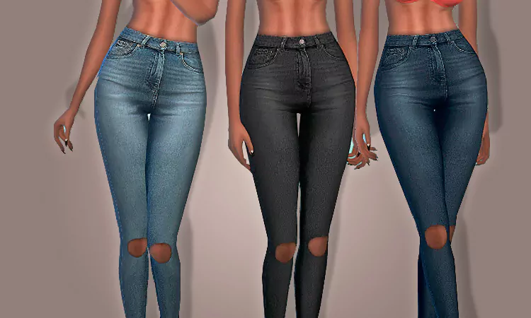 Sims 4 Rip Knee Jeans