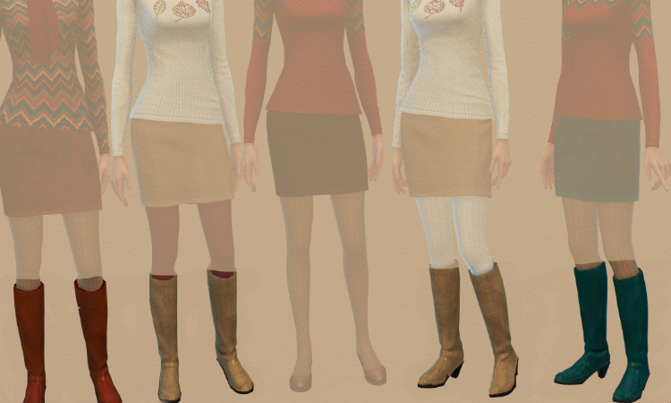 Sims 4 Spice Autumn Boots